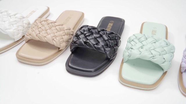 Amazon.com | DREAM PAIRS Women's Braided Slides Sandals,Nude/Weave