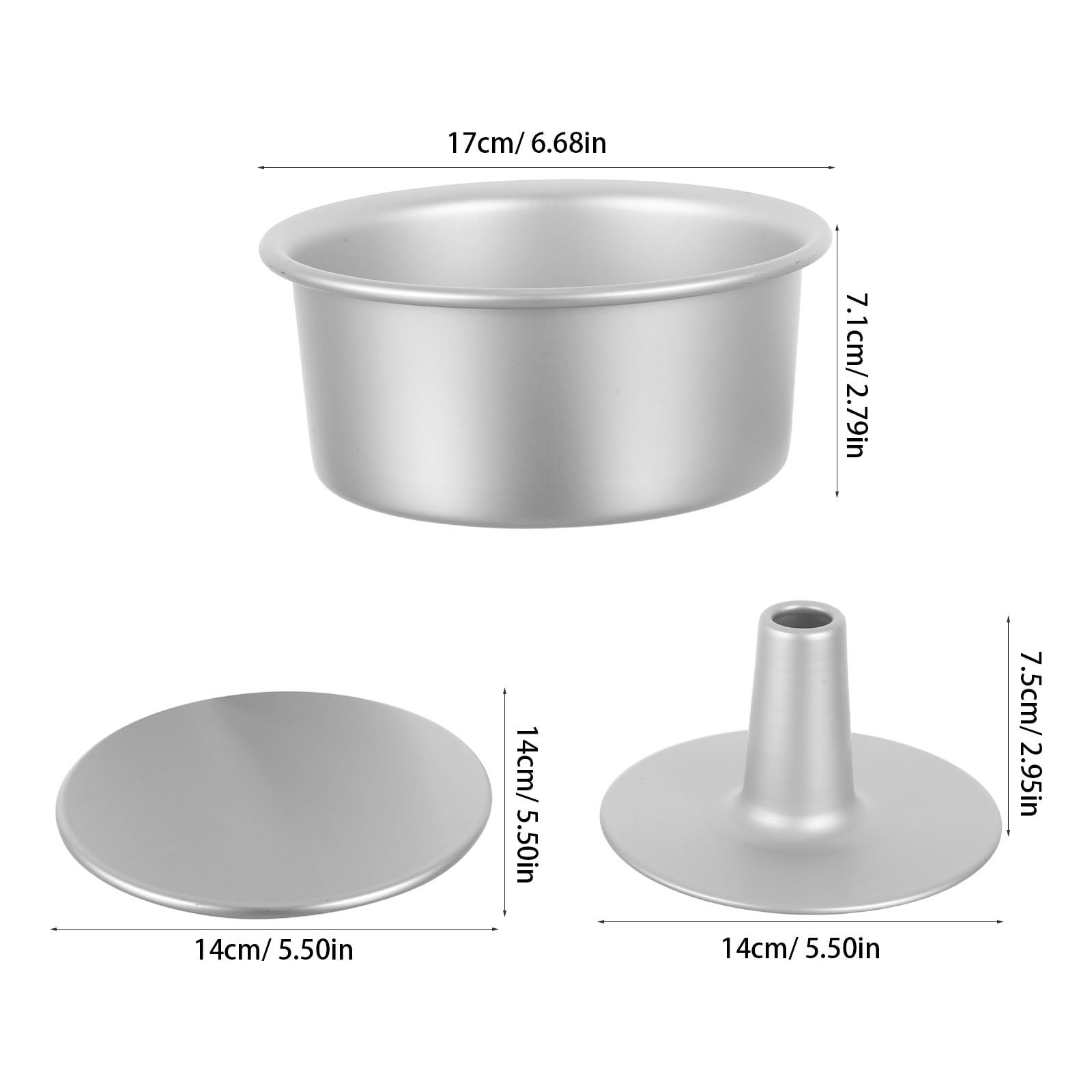 BESTOYARD Molde para Tarta de Queso de Aleación de Aluminio con Fondo Extraíble y Núcleo Desmontable para Hornear Resultados Uniformes en Repostería 2 Piezas