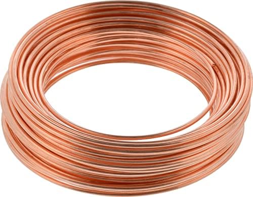 Hillman Bare Copper Wire Rope 18 Gauge Polished Hobby Cable Wire, 25