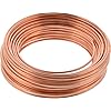Hillman Bare Copper Wire Rope 18 Gauge Polished Hobby Cable Wire, 25', Corrosion Resistant, Holds 14 lbs, Ideal for Crafts & DIY, Copper | 35263