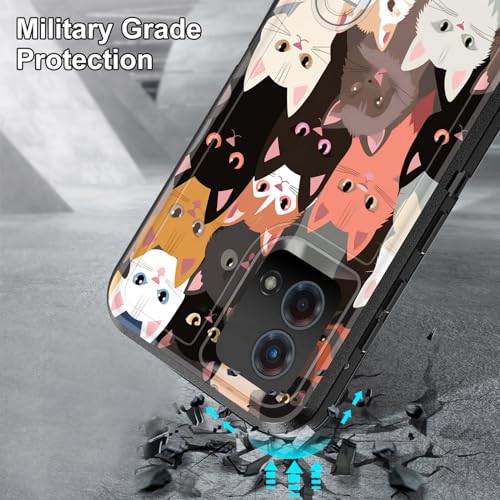 BFUKVOU for Moto G Stylus 5G 2024 Case with Built in Kickstand,Shockproof/Dustproof/Drop Proof 3-Layer Military Grade Protective Cover for Motorola Moto G Stylus 5G 2024,Colorful Cats - image 2