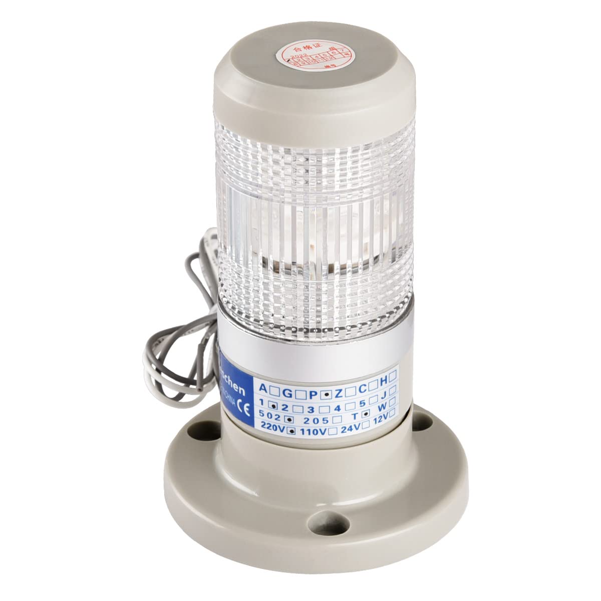 Heschen lampadina LED luce di avvertimento torre luce di segnale 220 V AC bianco 2 fili