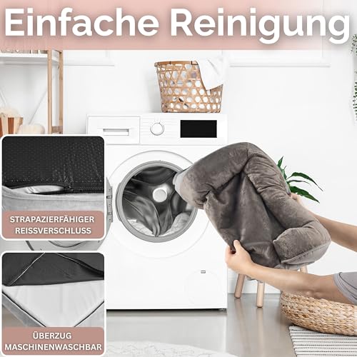 ecosa® Hundebett Waschbar für kleine & mittelgroße Hunde Orthopädisches Hundebett Hundekorb, Katzenbett, Hundekörbchen Hundesofa orthopädische Schaumstoffeinlage abnehmbarem waschbarem Bezug