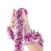 Treasures Gifted Fuscia Pink Christmas Garland Celebrate a Holiday New Years Eve Party Indoor and Outdoor Tinsel Decorations Supplies