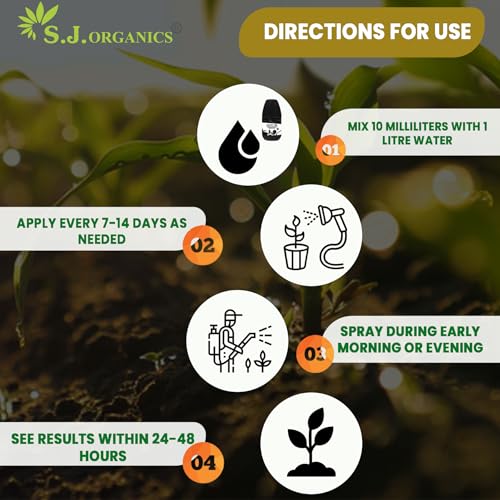 Image of SJ Organics Cold Pressed Neem Oil (900ml) Concentrate for Insects Spray in Plants & Garden | Removes Aphids Fungus Thriphs