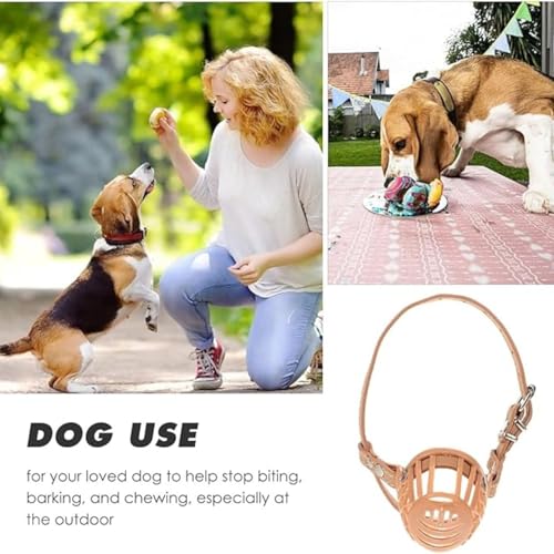 Image of RvPaws Dog Mouth Cover Muzzle /Bite Guard with Adjustable Strap Size (Small No-3)