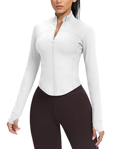 AVGO Workout Jackets Athletic Tops - Large - White