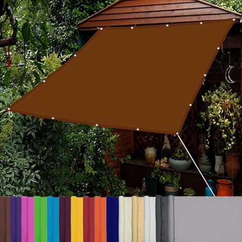 Voile d'ombrage rectangulaire 2x2m rouge rouille en polyester imperméable - 2