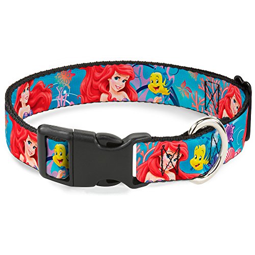 Collar Ariel y Flounder con clip de plástico resistente Buckle Down 2