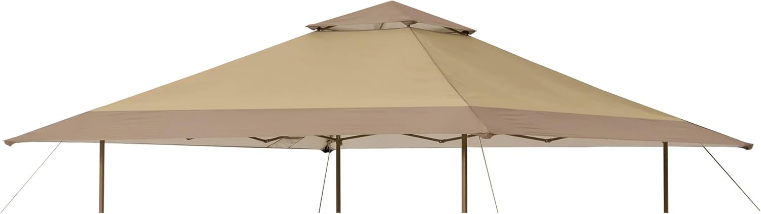 Replacement Top Fit for Ozark Trail 13' x 13' Instant Outdoor Canopy Frame, Canopy Cover ONLY, (Beige/Brown)