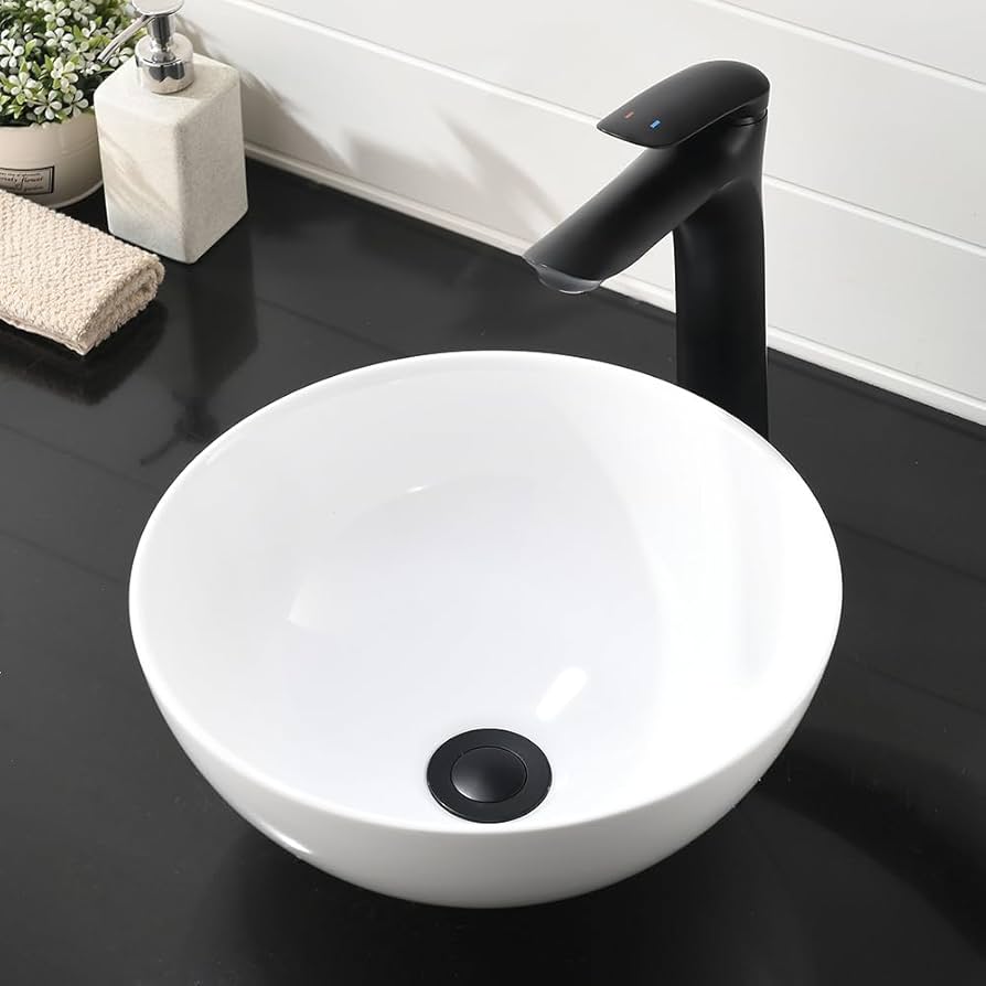 13"x13" Bathroom Sink Above Counter White Vessel Sinks