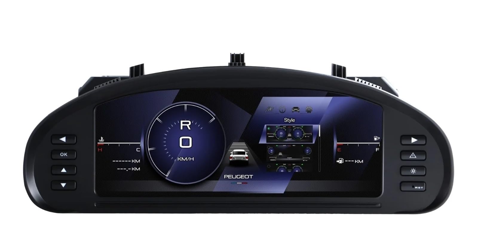 EGUIAS Car Digital Speedometer 10.25-inch Cluster Digital Instrument Cluster Fit For Peugeot 407 2004-2010 Speedometer LCD Instrument Panel IOS Carplay