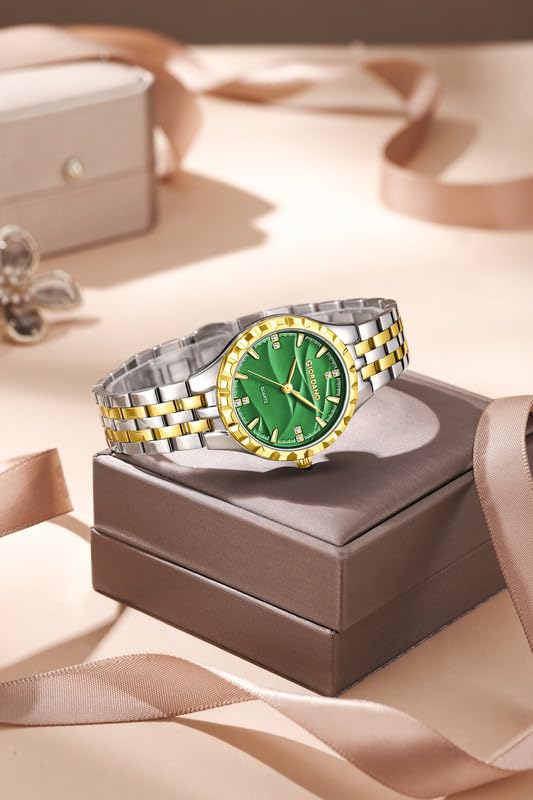 Image of Giordano Analog Quartz Watch for Women with Textured Round Dial, Luminous Hands and Markers, Stainless Steel Strap - GZ-60164