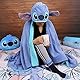 sarcia.eu Blaue warme Decke/Überwurf Stitch Disney 120x150 cm Einheitsgröße