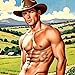 Male Nude Calendar for 2025, Sexy Cowboy Pinup Art, Subjects in Full Frontal Nudity, 12 Original Pin-Up Illustrations of Handsome Men in the Wild Wild West