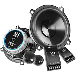 NVX® VSP525KIT 5.25″ Premium Car Speakers, 750W Max, 250W RMS, 2-Way Component System w/ 1″ Silk Dome Tweeters & Passive X-Overs, Easy to Install in Cars/Trucks/Doors (Pair)
