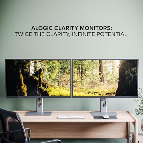 ALOGIC Clarity 27” 4K UHD LCD Monitor | USB-C 90W Power Delivery | 16:9 Silver & Black | Adjustable Stand - Image 5