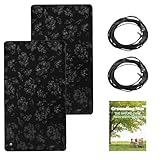 Grounding Mat Kit 2 Packs, 11.8x23.6 Inch Computer Mouse Pad, Grounded Mat for Stress Relief and Better Sleep by Black Conductive Carbon