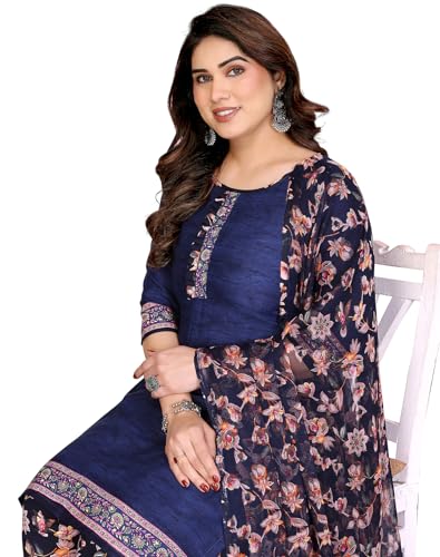 Image of Yashika Unstiched Crepe dress materials | Crepe Salwar Suit for women with dupatta | suit material for women unstitched
