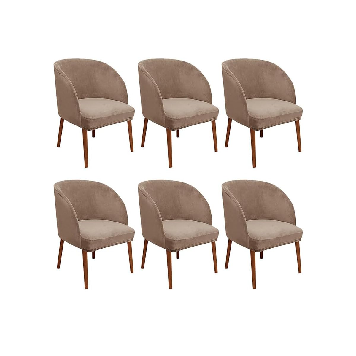 Copripoltrona girevole in velluto moderno di metà secolo, per poltrone d'accento, protezione per sala da pranzo e soggiorno, 6 pezzi, copertura decorativa per mobili
