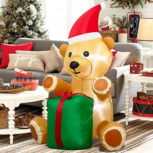 4 Ft/122cm Weihnachten aufblasbare dekorative braune Bär mit...