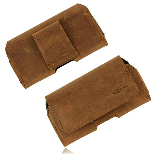 OrLine Housse HTC Desire 825 Ceinture Holster Coque Étui Housse Coque de Protection étui en Cuir avec la Main