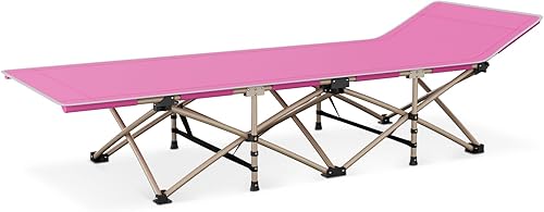 MoNiBloom Catre de dormir plegable para adultos, fácil de instalar, portátil y ligero, catre de campamento para acampar al aire libre, descansar y