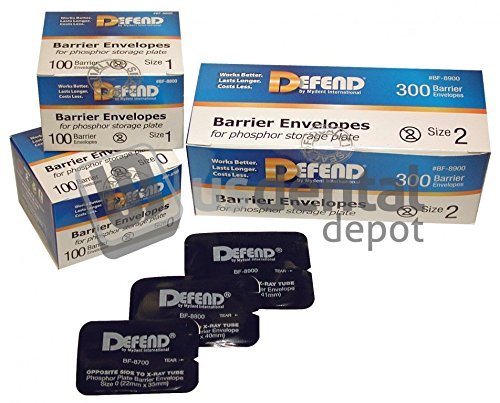 DEFEND Barrier Envelopes Size 0-100 Sheets per Box - BF-8700 [ Digora Bags Optibags Opti-Bags Hygiene ] DEFEND Sobre aislante para placas de radiografia. Todas las marcas. 116606
