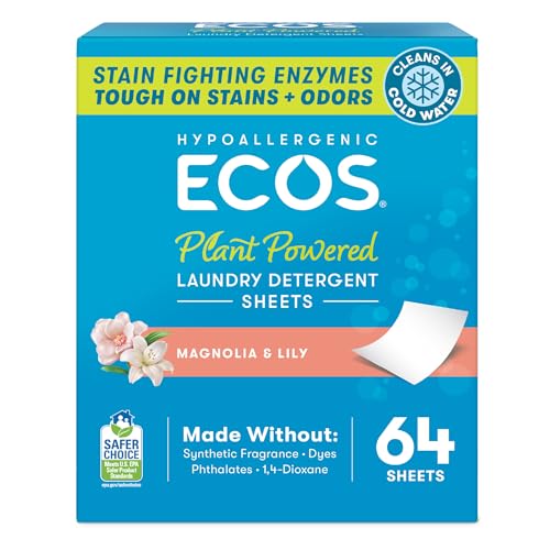 ECOS Vegan Laundry Detergent Sheets - 64 Count
