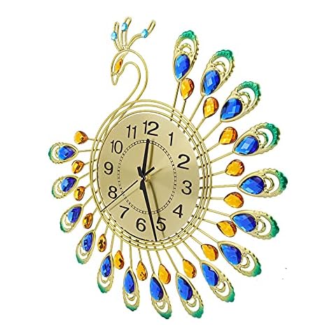 Wakects Large 3D Peacock Wall Clock Cover