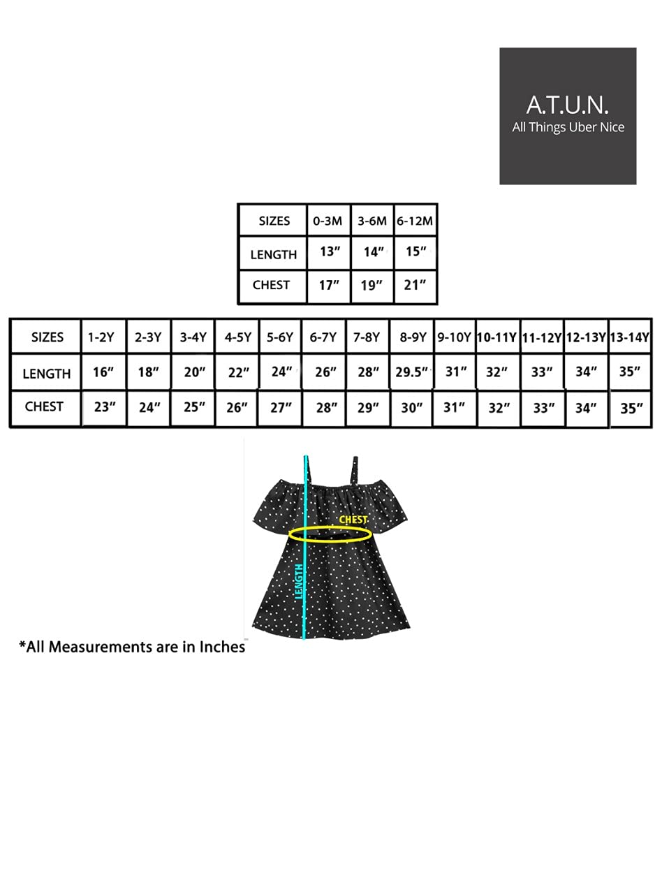 A.T.U.N. (ALL THINGS UBER NICE) Vestido casual a rayas hasta la rodilla con tirantes para niñas