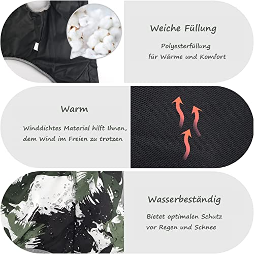 Voarge Winddicht Hundemantel Winter, Reflektierender Streifen Design, Wasserdichter Hundeweste Winddichte Haustierkleidung Einteiler für Hunde, für Kaltes Wetter (XL)