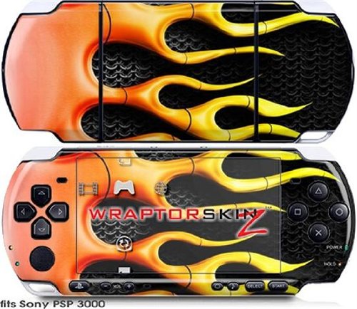 Sony PSP 3000 Decal Style Skin - Metal Flames (OEM Packaging)