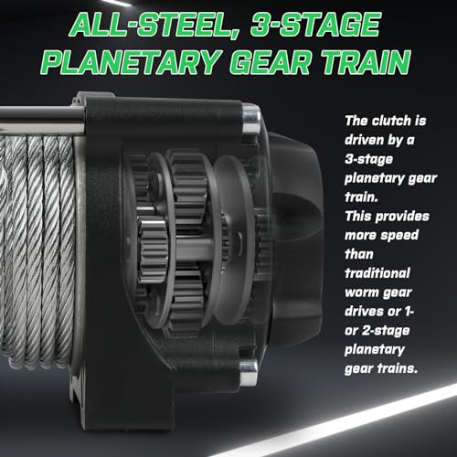 Zostera USAM-ZTEW04 3500Lbs Atv/Utv Winch Electric Boat Trailer Winch 12V thumb #8