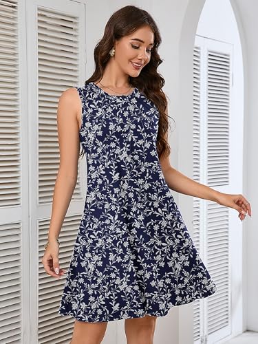 Image of Heymoments Women Sleeveless Summer Beach Dresses with Pockets