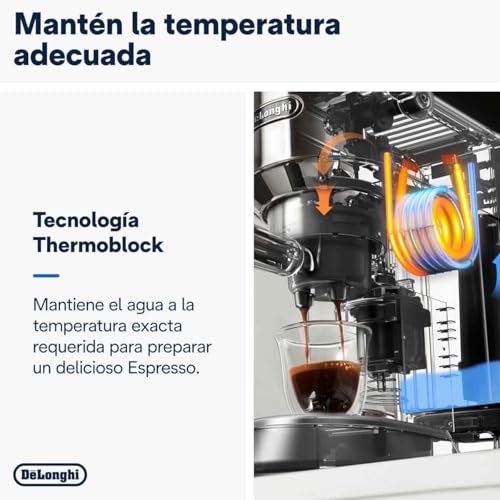 Delonghi Dedica Style EC685BK Cafetera Espresso Manual Con Función Flow Stop + Molinillo De Regalo - vue 7