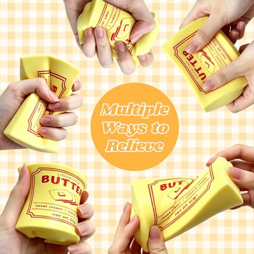 Image of Squeeze Butter Toy, Butter Squishy Slow Rising Squishy, Stress-Relief Squeeze Ball, Stress Balls for Adults for Office or Party,Favor Classroom prizes
