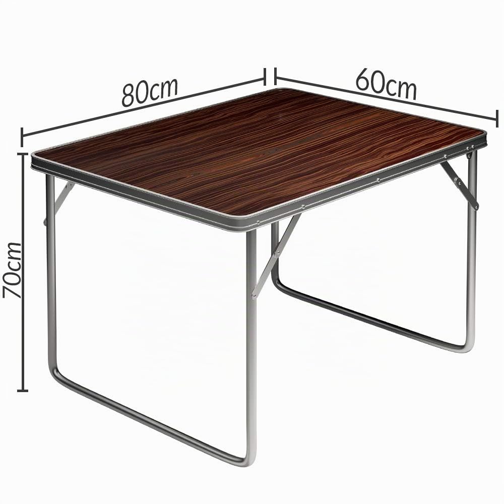 Casaria Mesa Camping Plegable 80x60Cm Portátil Multiusos Asa Transporte