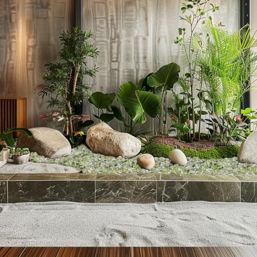 Image of Pulovin 5 lbs Jade Pebbles for Indoor Plants, Decorative Pebbles for Bamboo, Vase, 3 /8 inch Plant Gravel for Pots Indoor, Highly Polished Small River Rocks