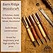 Barn Ridge Woodcraft 20 Pack Slimline Pen Kit – 7mm Wood Turning Twist Pen Kits with Refills, Brass Hardware & 5 Finishes for DIY Lathe Turning, Gifts for Teachers, Students & Woodworkers