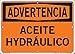 Vestil SI-W-53-C-AC-130-S HYDROLIC OIL/ACEITE HYDR?ULICO Warning Sign, Aluminum Composite, 0.130" Overall Size, 14.5" W x 10.5" H