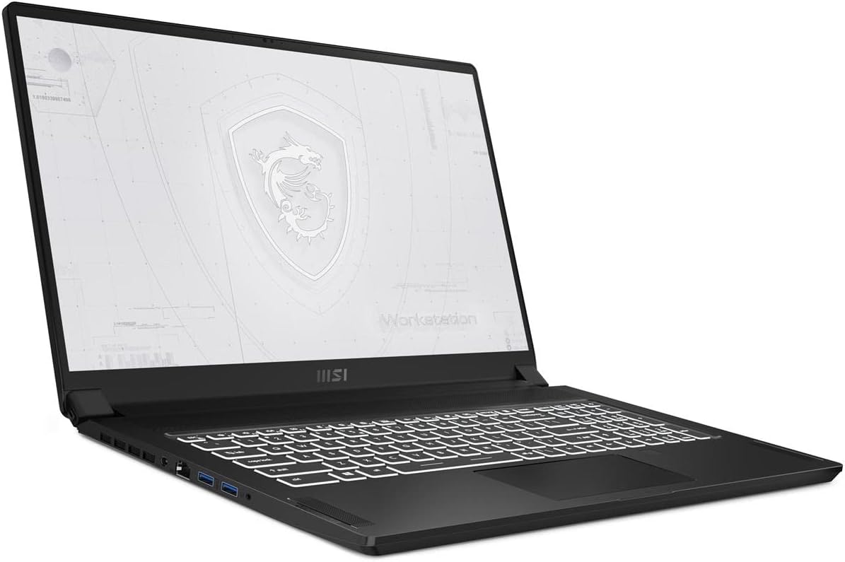 Right side view of the MSI WS76 Workstation Laptop, showing additional ports.