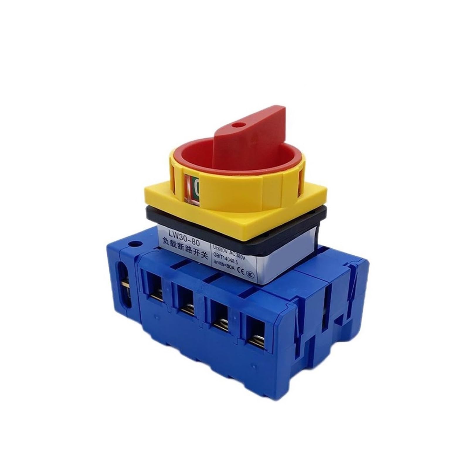 VSPPJYFG 80A Isolator Disconnect Switch LW30-80/5P Three-Phase Five Wire Load Isolation Power Cut-Off Silver Contact Rotary Cam