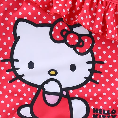 Hello Kitty Sanrio Girls UPF 50+ One Piece Bathing Suit for Big Kids3