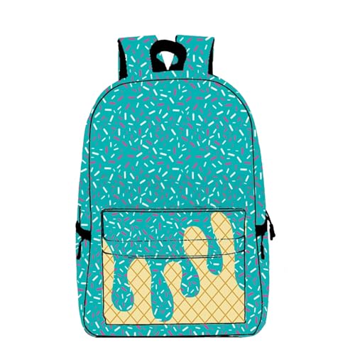 Ice Cream Backpack, Ice Cream Drip Backpack for Boys Girls (blue)
