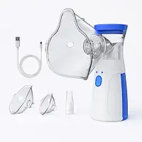Nebulizador Inalador Ultrassônico Portátil Sem Fio Recarregável USB – Silencioso, Compacto, Ideal para Crianças, Adultos e Idosos – Alívio Respiratório Diário Premium