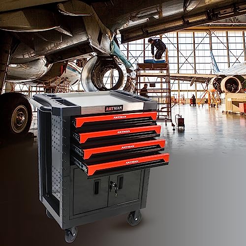 GOWE Removable 4 Drawers Tool CART with Lock