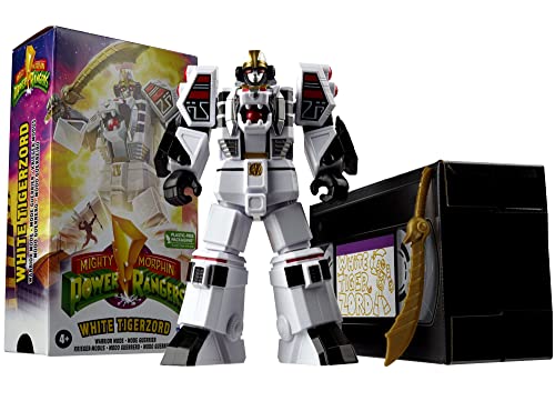 Power Rangers Mighty Morphin Megazord 7 Inch Classic Figure Collector Set (White Tigerzord)