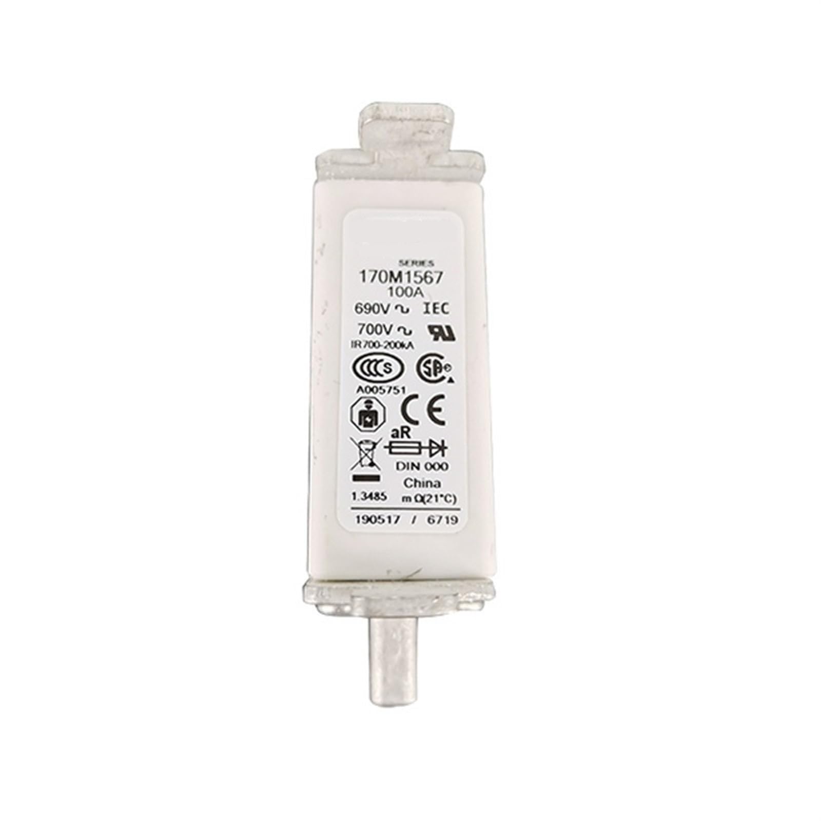 Fusible 170M1567 haute performance conçu avec des matériaux durables