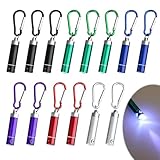 XEERUN 14 llaveros mini linterna, linterna LED con colgante de sella, linterna portátil, linterna para niños con llavero para camping, senderismo, ciclismo y viajes